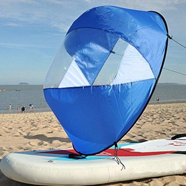 Foldable Kayak Wind Sail Ultra-light Portable Special Sail for Water Sports Canoe Inflatable Boat Sup Blue  |  Water Sports Exercise & Sports Blue