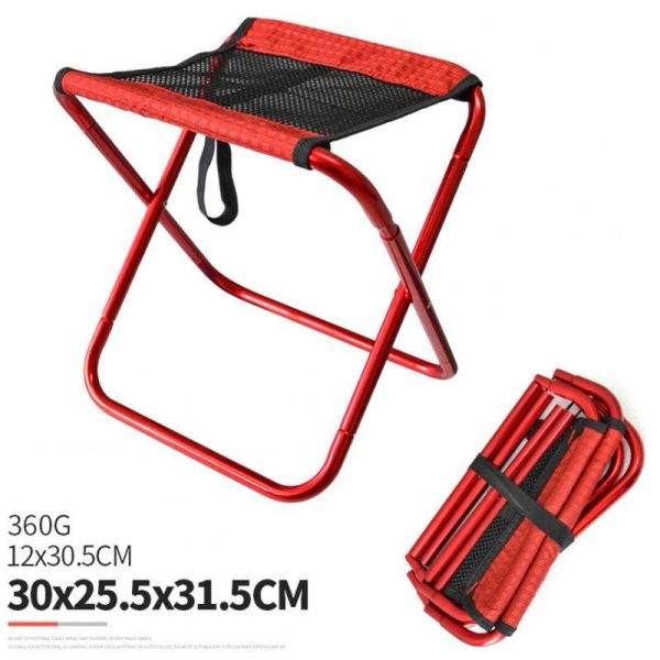 Folding Fishing Chair Lightweight Foldable Stool Outdoor Portable Outdoor Furniture red  |  Outdoor Gadgets Camping & Hiking Outdoor Gadgets