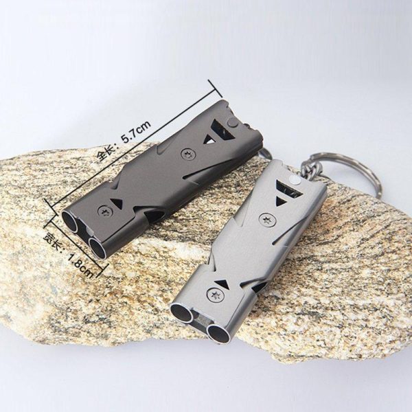 Football Training Whistle High-frequency Stainless Steel Whistle Outdoor Camping Hiking Rescue Tools  |  Survival Gears Camping & Hiking As picture show