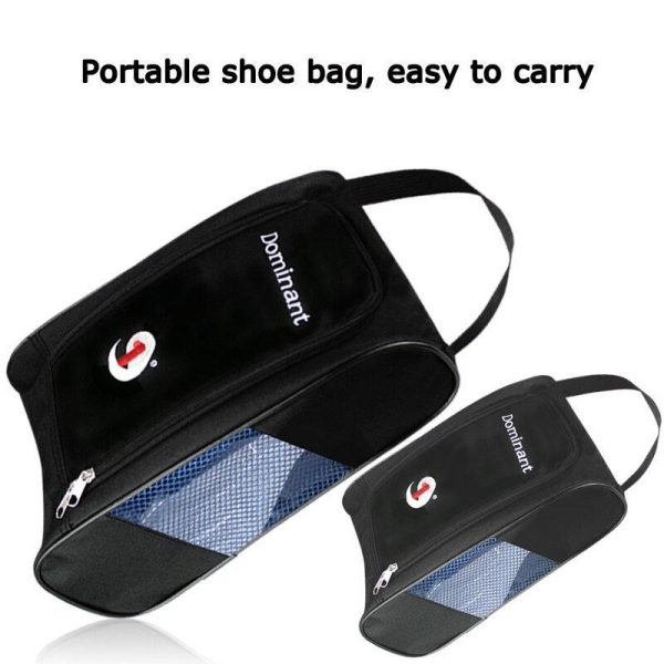 Golf Shoes Bag Breathable Portable Water Resistant Zipper Shoe Case Carrier 4200 Synthetic Fibers Black with black net  |  Ball Games & Golf Ball Games & Golf Ball Games & Golf