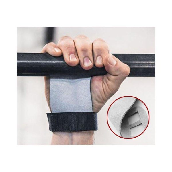 Hand Grip Synthetic Leather Gymnastics Palm Guard Protectors Glove Pull Up Bar Weight Lifting Glove L gray  |  Protective Gears Exercise & Sports L gray