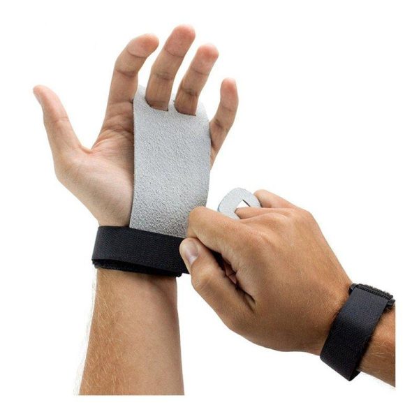 Hand Grip Synthetic Leather Gymnastics Palm Guard Protectors Glove Pull Up Bar Weight Lifting Glove L gray  |  Protective Gears Exercise & Sports L gray