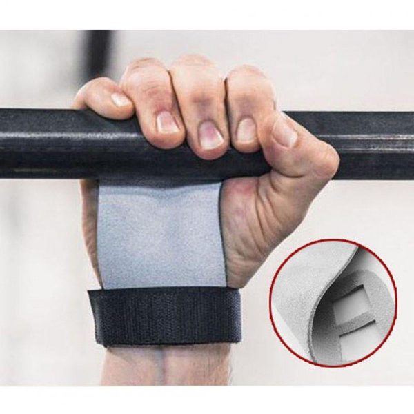 Hand Grip Synthetic Leather Gymnastics Palm Guard Protectors Glove Pull Up Bar Weight Lifting Glove L gray  |  Protective Gears Exercise & Sports L gray