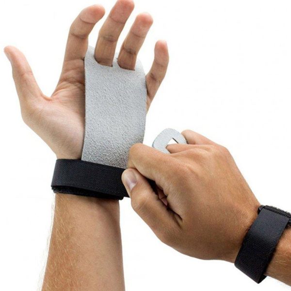 Hand Grip Synthetic Leather Gymnastics Palm Guard Protectors Glove Pull Up Bar Weight Lifting Glove L gray  |  Protective Gears Exercise & Sports L gray