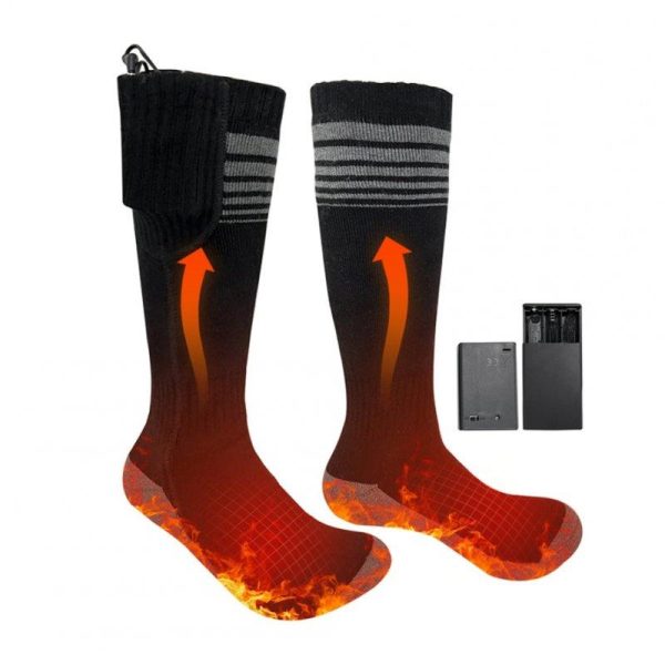 Heated Socks For Men Rechargeable Electric Battery Heated Stockings, Unisex Thermal Insulated Socks Breathable Rechargeable Heated Socks Soft For Camping Fishing Cycling A  |  Protective Gears Exercise & Sports A