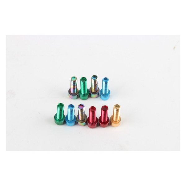 IIIPRO MTB Bicycle Handlebar Screws Titanium-plated Colorful Screws M5*18MM stem riser screws Red  |  Bicycle Accessories Bicycle Accessories Bicycle Accessories