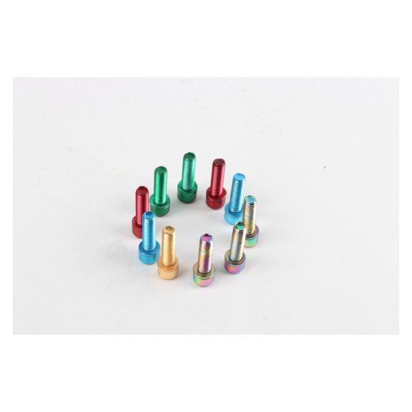 IIIPRO MTB Bicycle Handlebar Screws Titanium-plated Colorful Screws M5*18MM stem riser screws Red  |  Bicycle Accessories Bicycle Accessories Bicycle Accessories