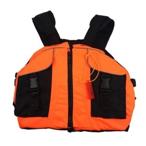 Life Vest with Whistle Swimming Boating Drifting Water Sports Jacket Polyester Adult Life Vest Jacket Orange_One size-adjustable size  |  Survival Gears Camping & Hiking Orange + One size-adjustable size