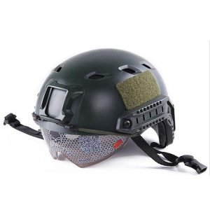 Lightweight Windproof Anti-collision Helmet with Goggles Military Shooting Helmet Paintball Face Mask  green  |  Outdoor Gadgets Camping & Hiking Green