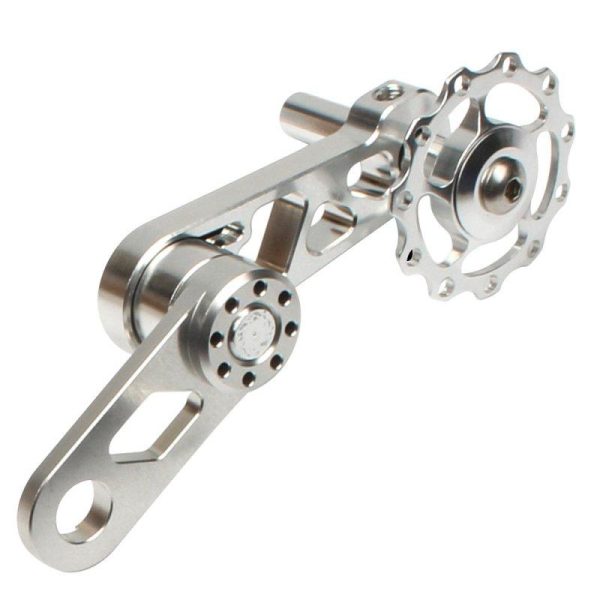 Litepro Folding Bike Chainring Tensioner Rear Derailleur Chain Guide Pulley for Oval Tooth Plate Wheel Chain Xipper Bike parts Silver  |  Bicycle Accessories Bicycle Accessories Bicycle Accessories