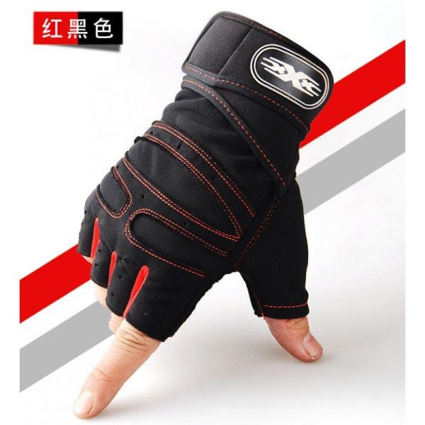 Man Anti-Skid Half Finger Gloves Comfortable Breathable Sports Gloves for Outdoor Sports Cycling Weightlifting black_XL  |  Protective Gears Exercise & Sports Black + XL