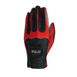 Men Golf Fiber Cloth Gloves Left/Right Hand Glove Magic Elastic Particles Men Slip-resistant Accessories [Left hand] black red_XL  |  Ball Games & Golf Ball Games & Golf [Left hand] black red + XL