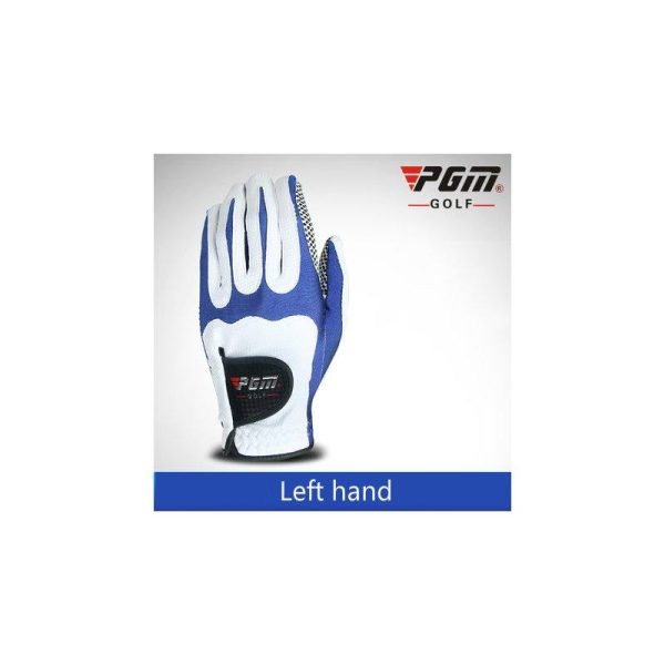 Men Golf Fiber Cloth Gloves Left/Right Hand Glove Magic Elastic Particles Men Slip-resistant Accessories [Left hand] white blue_S  |  Ball Games & Golf Ball Games & Golf [Left hand] white blue + S