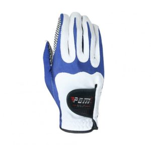 Men Golf Fiber Cloth Gloves Left/Right Hand Glove Magic Elastic Particles Men Slip-resistant Accessories [Right hand] white and blue_M  |  Ball Games & Golf Ball Games & Golf [Right hand] white & blue + M