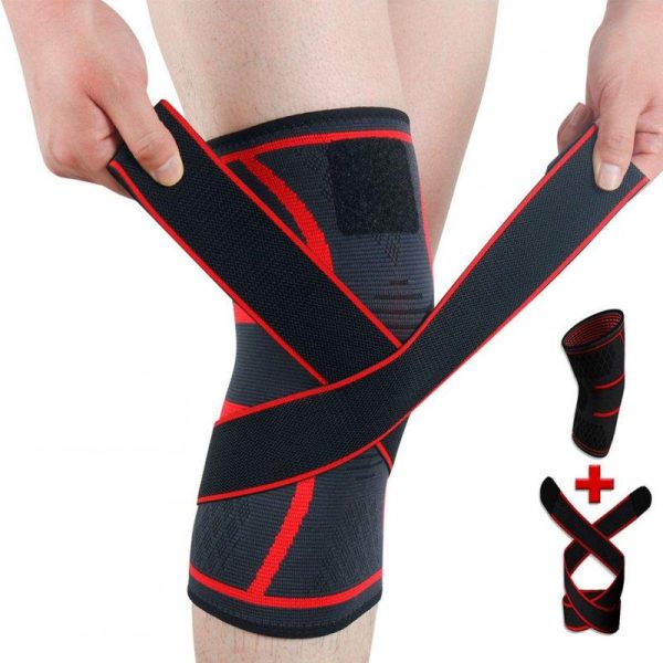 Men Women Knee Pads Knee Compression Sleeve Improved Circulation Compression Knee Braces For Joint Pain Relief Red M  |  Protective Gears Exercise & Sports Protective Gears