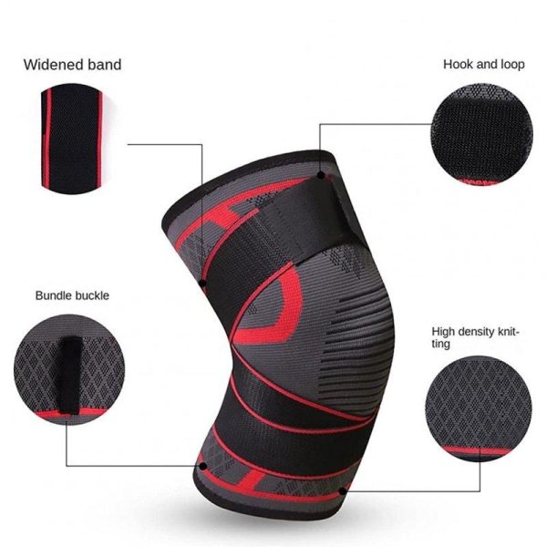 Men Women Knee Pads Knee Compression Sleeve Improved Circulation Compression Knee Braces For Joint Pain Relief Red M  |  Protective Gears Exercise & Sports Protective Gears