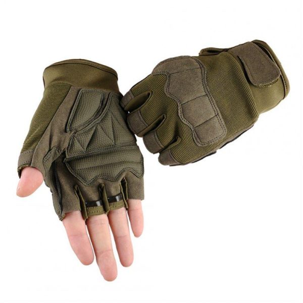 Men Women Riding Gloves Camouflage Half Finger Non-slip Outdoor Climbing Cycling Mitten camouflage M  |  Protective Gears Exercise & Sports Camouflage + M