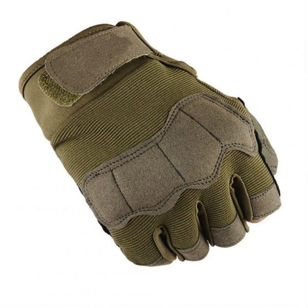 Men Women Riding Gloves Camouflage Half Finger Non-slip Outdoor Climbing Cycling Mitten Sand color M  |  Protective Gears Exercise & Sports Protective Gears