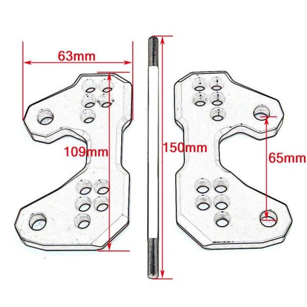 Motorcycle Adjustable Rearsets Foot Pegs Mount Bracket Base for YAMAHA YZF-R3 MT-03 15-16 blue  |  Bicycle Accessories Bicycle Accessories Bicycle Accessories