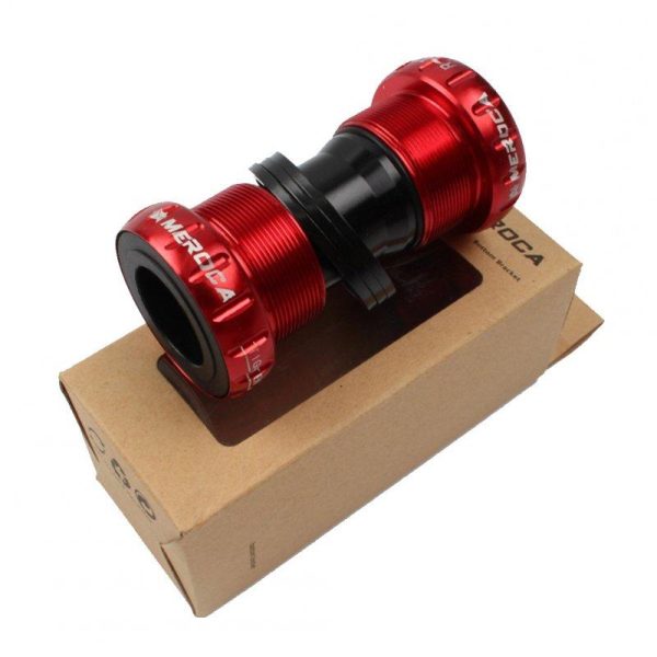 Mountain Bike Colorful Bottom Bracket Axle Integrated Hollow BB Bicycle Threaded Screw-in Center Axle  red  |  Bicycle Accessories Bicycle Accessories Bicycle Accessories