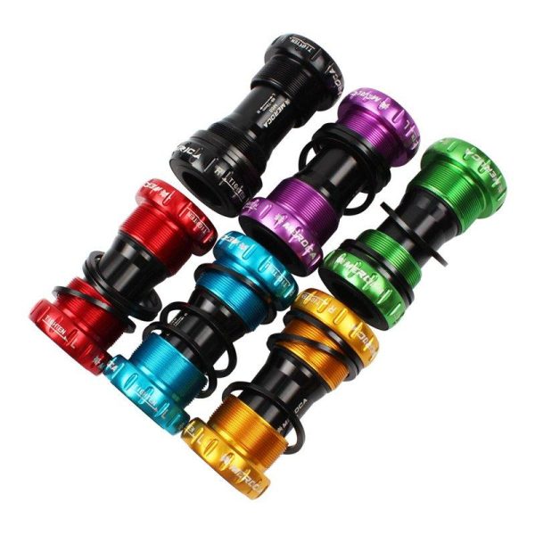 Mountain Bike Colorful Bottom Bracket Axle Integrated Hollow BB Bicycle Threaded Screw-in Center Axle  red  |  Bicycle Accessories Bicycle Accessories Bicycle Accessories