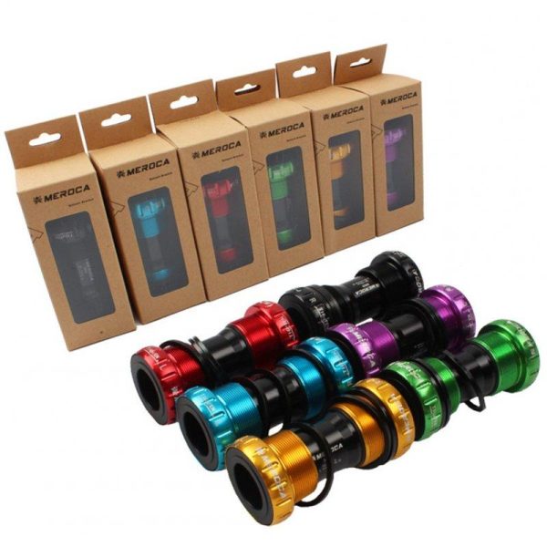 Mountain Bike Colorful Bottom Bracket Axle Integrated Hollow BB Bicycle Threaded Screw-in Center Axle  red  |  Bicycle Accessories Bicycle Accessories Bicycle Accessories