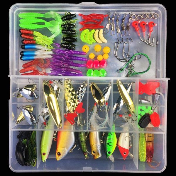 Multifunctional Fishing Lure Fake Bait Artificial Swimbait Fishing Hook Kit 105pcs/set_Lure bait set  |  Fishing Baits & Hooks Fishing Baits & Hooks 105pcs/set + Lure bait set