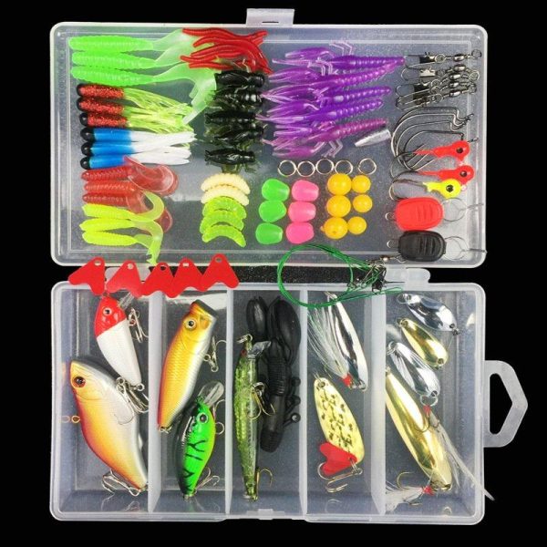 Multifunctional Fishing Lure Fake Bait Artificial Swimbait Fishing Hook Kit 105pcs/set_Lure bait set  |  Fishing Baits & Hooks Fishing Baits & Hooks 105pcs/set + Lure bait set