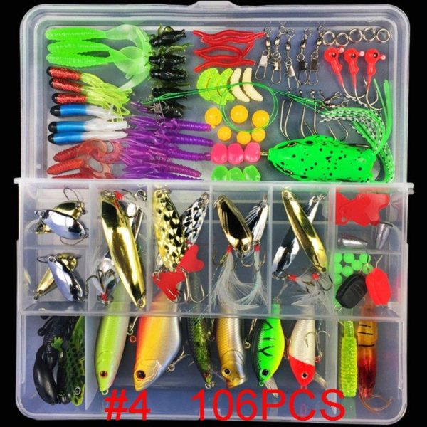 Multifunctional Fishing Lure Fake Bait Artificial Swimbait Fishing Hook Kit 105pcs/set_Lure bait set  |  Fishing Baits & Hooks Fishing Baits & Hooks 105pcs/set + Lure bait set