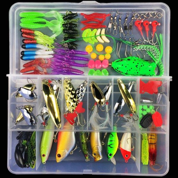 Multifunctional Fishing Lure Fake Bait Artificial Swimbait Fishing Hook Kit 105pcs/set_Lure bait set  |  Fishing Baits & Hooks Fishing Baits & Hooks 105pcs/set + Lure bait set