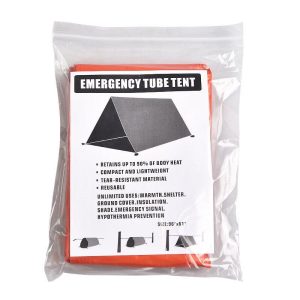 Orange Emergency Shelter Waterproof Thermal Blanket Camping SOS Shelter Foldable Survival Tent Orange tent (PE bag packaging)_245*157cm  |  Tents & Accessories Camping & Hiking Orange tent (PE bag packaging) + 245*157cm