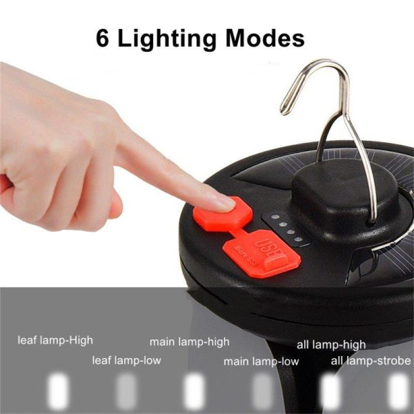 Outdoor Led Leaf Camping Lights 6 Modes 500 Lumens Usb Rechargeable Hanging Emergency Solar Flashlights A  |  Outdoor Lamps Camping & Hiking A