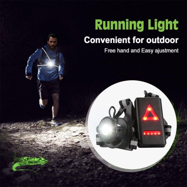 Outdoor Night Running Lights USB Charging LED Chest Lamp Back Warning Light For Camping Hiking Running Jogging as shown  |  Outdoor Lamps Camping & Hiking As shown