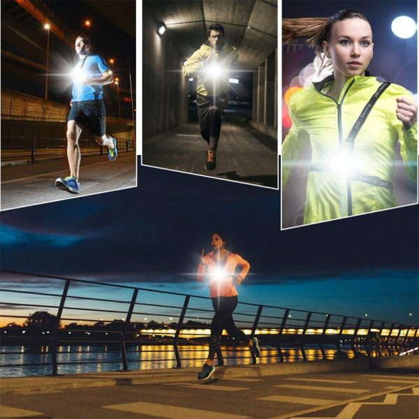 Outdoor Night Running Lights USB Charging LED Chest Lamp Back Warning Light For Camping Hiking Running Jogging as shown  |  Outdoor Lamps Camping & Hiking As shown