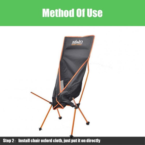 Portable Collapsible Chair Fishing Camping BBQ Stool Folding Extended Hiking Seat Ultralight Furniture Orange  |  Fishing Accessories Fishing Accessories Fishing Accessories