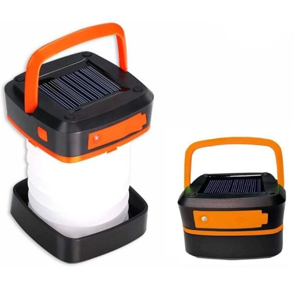 Portable Foldable Led Solar Light 3 Lighting Modes Ip44 Waterproof Rechargeable Camping Tent Light Torch orange  |  Outdoor Lamps Camping & Hiking Orange