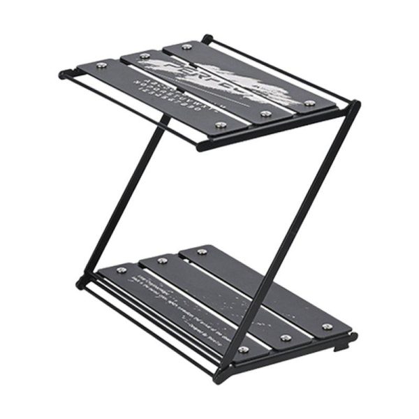 Portable Folding Table Double Layer Z-shaped Aluminum Alloy Camping Table Dinner Desk For Picnic Bbq Fishing Supplies Sand Color  |  Camp Kitchen Camp Kitchen Camp Kitchen