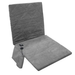 Portable Heated Seat Cushion 3 Mode Adjustable Heating Cushion USB Power Foldable Back Chair Pad Grey  |  Outdoor Gadgets Camping & Hiking Grey