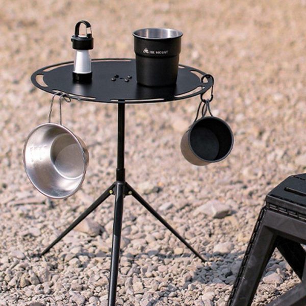 Portable Mini Tea Coffee Desk Lights Pole Tripod Table Desk Fishing Outdoor Tools For Outdoor Camping Hiking Backpacking light pole  |  Camp Kitchen Camp Kitchen Camp Kitchen