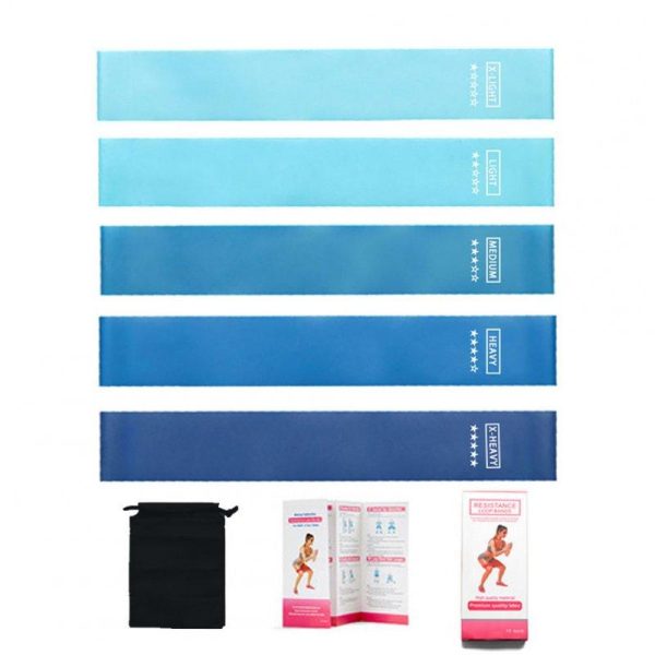 Portable Yoga Training Fitness Band Wear-resistant Elastic Resistance Bands Exercise Workout Equipment Blue Gradient  |  Yoga Exercise & Sports Blue Gradient