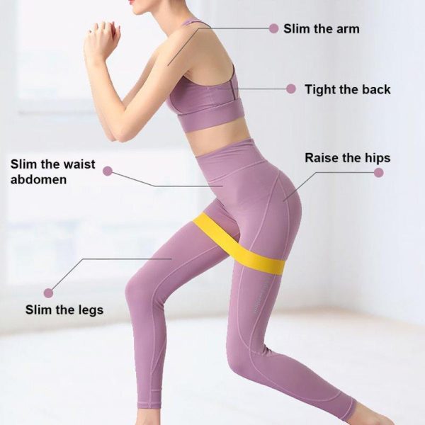 Portable Yoga Training Fitness Band Wear-resistant Elastic Resistance Bands Exercise Workout Equipment Purple Gradient  |  Yoga Exercise & Sports Purple Gradient