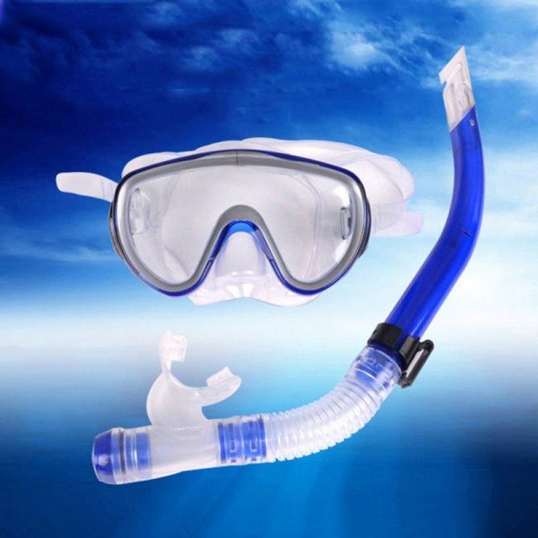 Professional Diving Mask Snorkels Set Waterproof Goggles Glasses Easy Breath Tube Set Diving Equipment black one size  |  Water Sports Exercise & Sports Black + One size