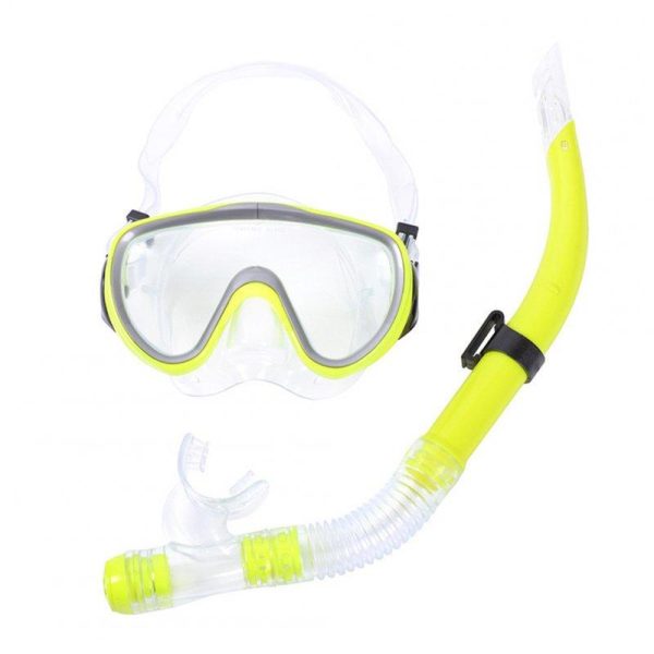 Professional Diving Mask Snorkels Set Waterproof Goggles Glasses Easy Breath Tube Set Diving Equipment black one size  |  Water Sports Exercise & Sports Black + One size