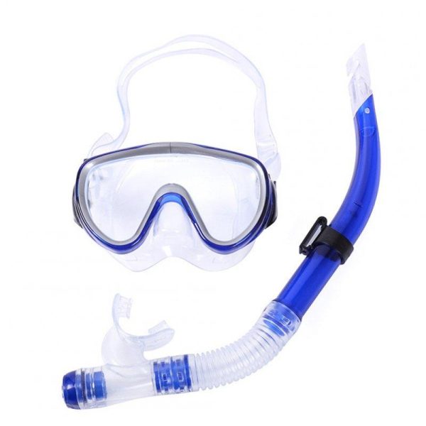 Professional Diving Mask Snorkels Set Waterproof Goggles Glasses Easy Breath Tube Set Diving Equipment black one size  |  Water Sports Exercise & Sports Black + One size