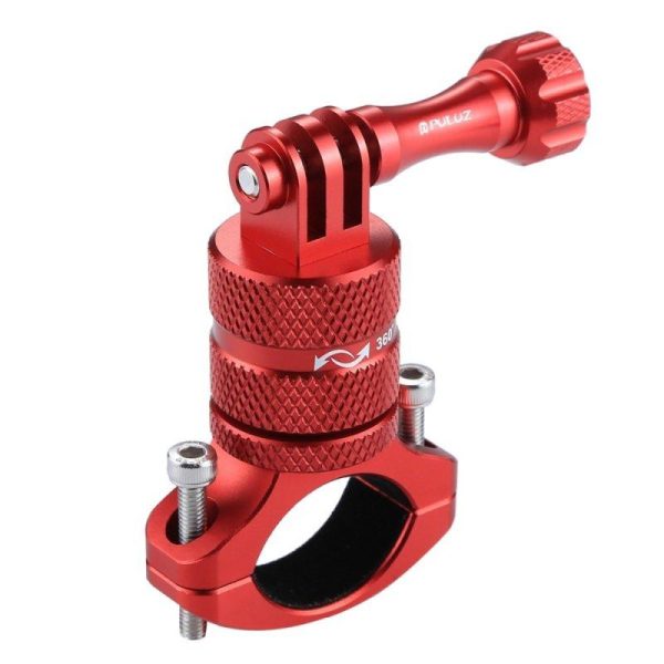 PULUZ 360 Degree Rotation Bike Aluminum Handlebar Adapter Mount for GoPro GoPro Hero4/5/6 red  |  Bicycle Accessories Bicycle Accessories Bicycle Accessories