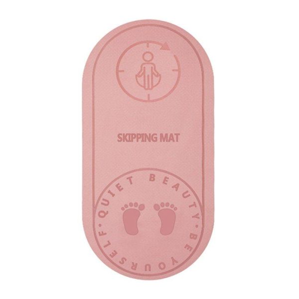 Rope Skipping Exercise Workout Mat 6mm/8mm Thickened Mute Noise Reduction Non-Slip Jump Rope Mat For Yoga Pilates Princess pink 6mm  |  Yoga Exercise & Sports Princess pink + 6mm