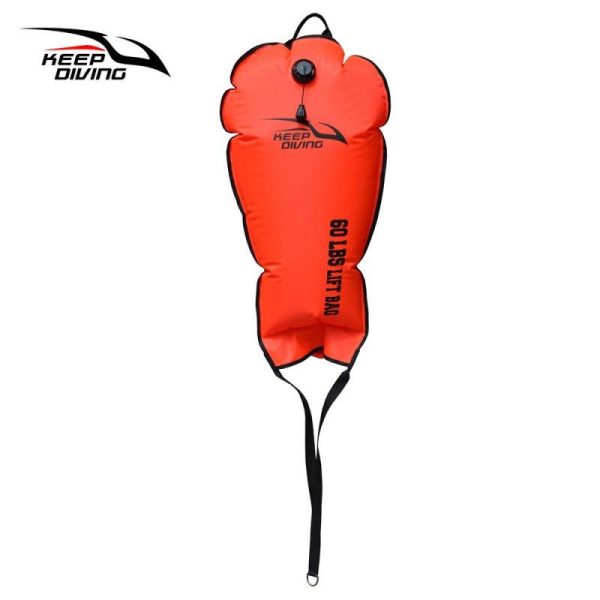 Scuba Diving Lift Bag 60/70/125/140LBS Lift Bag Big Exhaust Valve Buoyancy Bag Fluorescent orange_125 LBS  |  Water Sports Exercise & Sports Fluorescent orange + 125 LBS