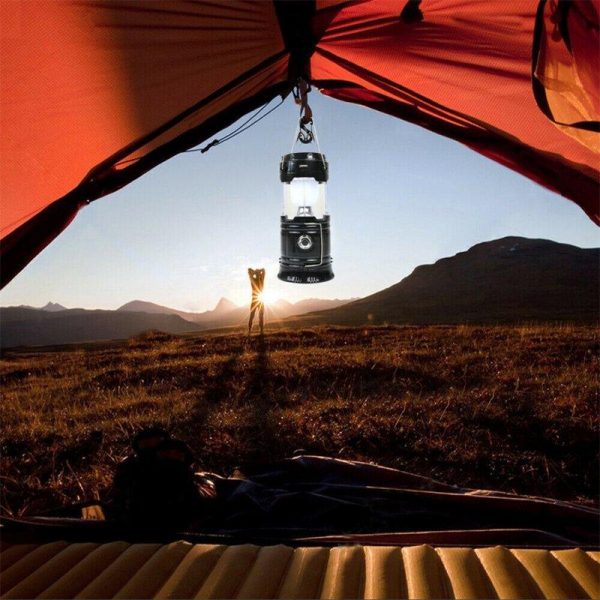 Solar Camping Flashlight Usb Rechargeable Multipurpose Portable Cob Light Outdoor Emergency Tent Lantern As shown  |  Outdoor Lamps Camping & Hiking As shown