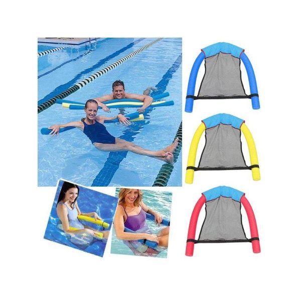 Summer Floating Row Swimming Pool Deck Chair Water Sports for Kids Adults red  |  Water Sports Exercise & Sports Red