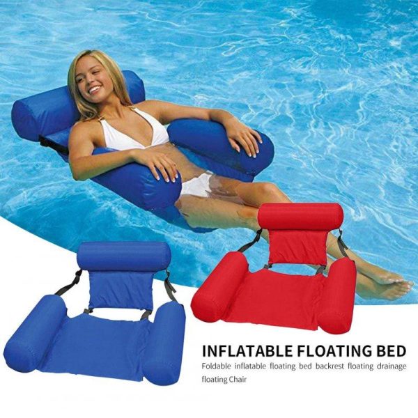 Summer Inflatable Foldable Floating Row Swimming Pool Water Hammock Air Mattresses Bed Beach Water Sports Lounger Chair green  |  Water Sports Exercise & Sports Green